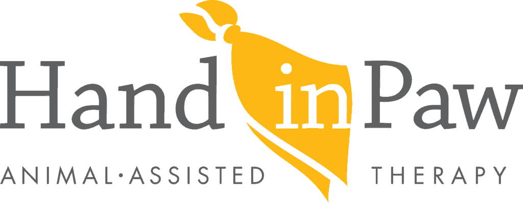 Hand in Paw logo for animal-assisted therapy services
