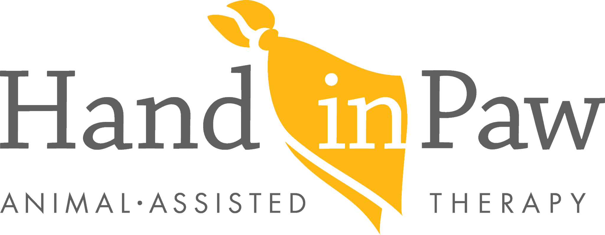 Hand in Paw logo for animal-assisted therapy services