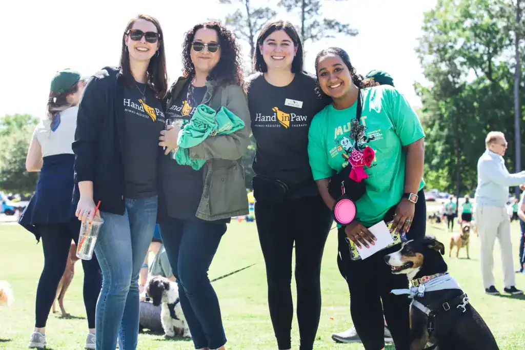 Brittany Filby and friends of HIP at Mutt Strut 2023.